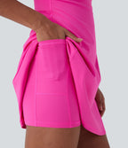 Robe active mini 2-en-1 Softlyzero™ dos nu avec poches latérales pour yoga-Édition Easy Peezy-UPF50+