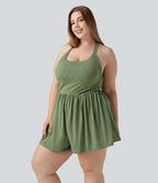Combishort grande taille avec coussinets amovibles, poches et design accès facile Easy Peasy