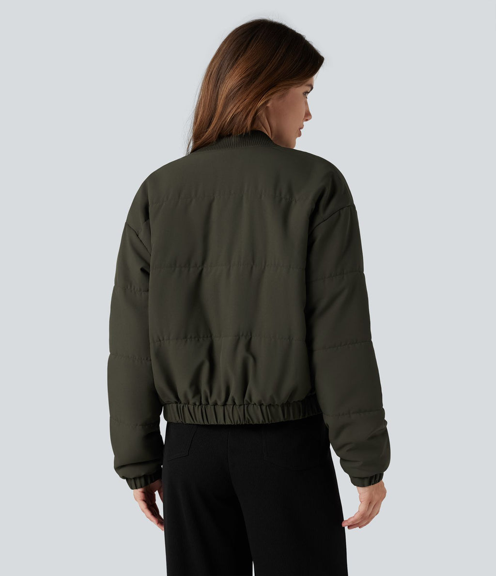 Doudoune bomber zippée avec poches