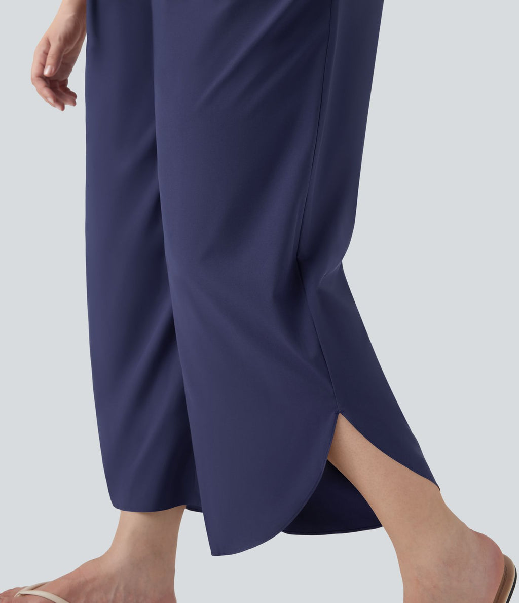 Pantalon tailleur gainant taille haute avec poches Halara Flex™