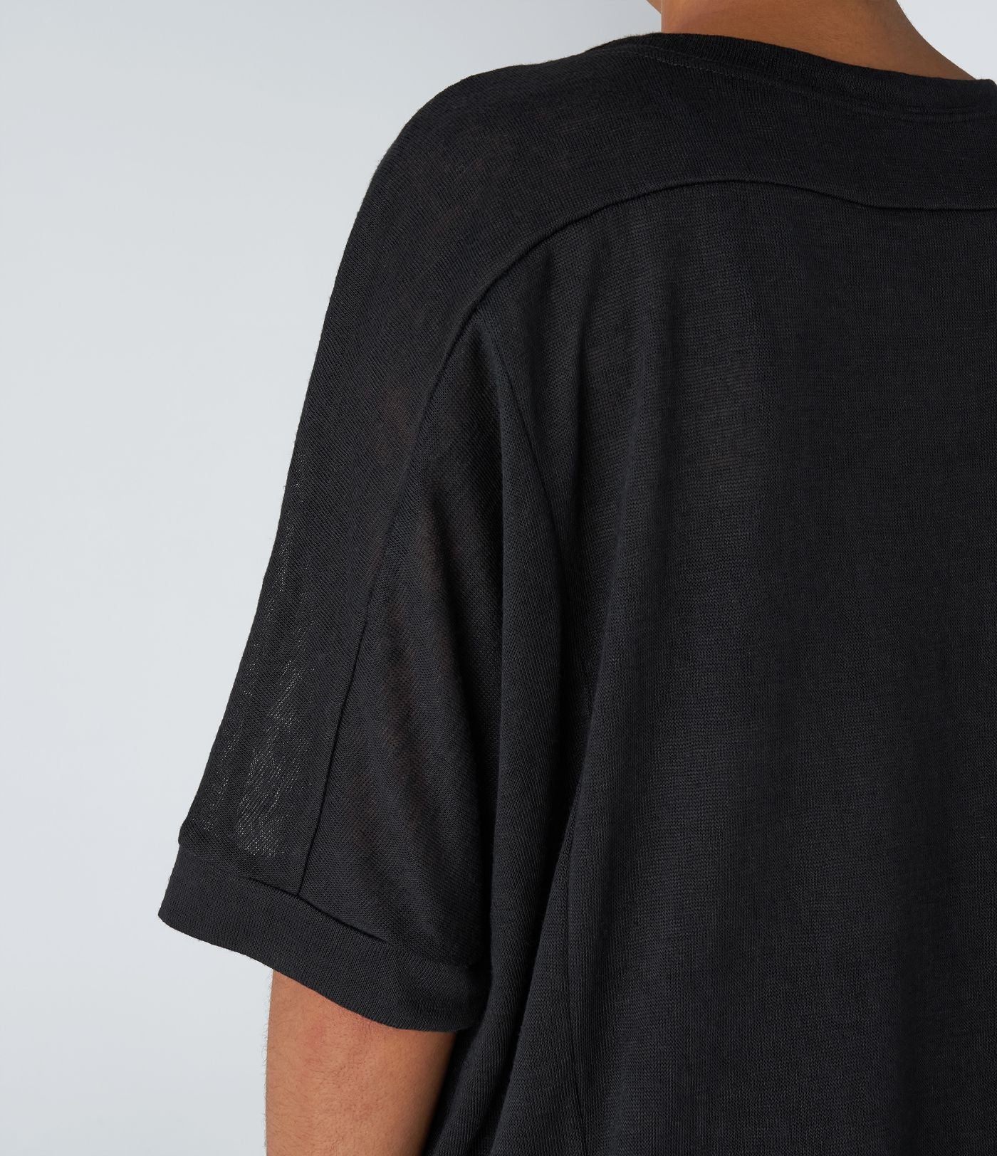 Top Casual Oversize Asymétrique Ourlet Fendu Transparent