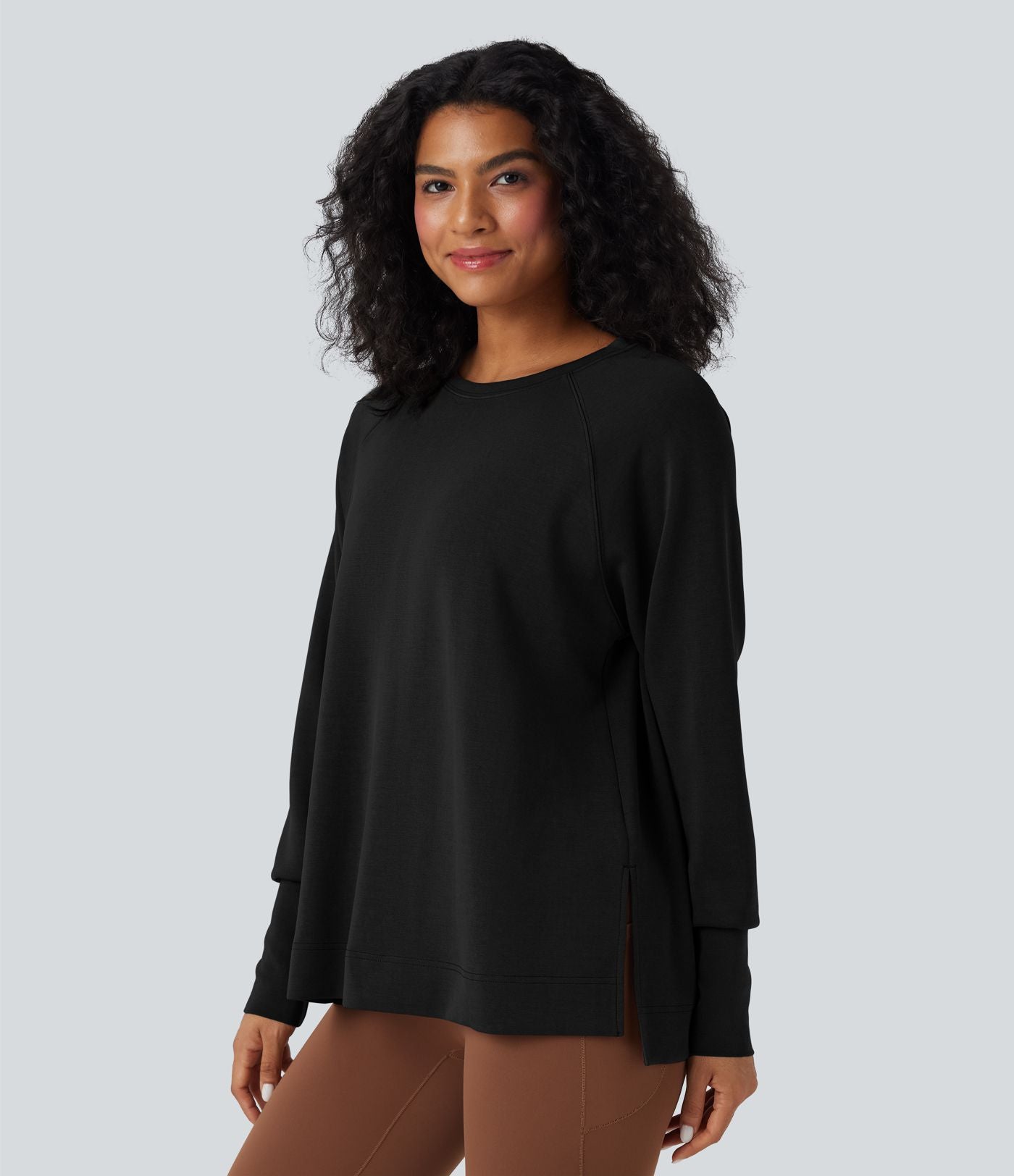 Sweat-shirt décontracté SpacerTek™ col rond et manches longues