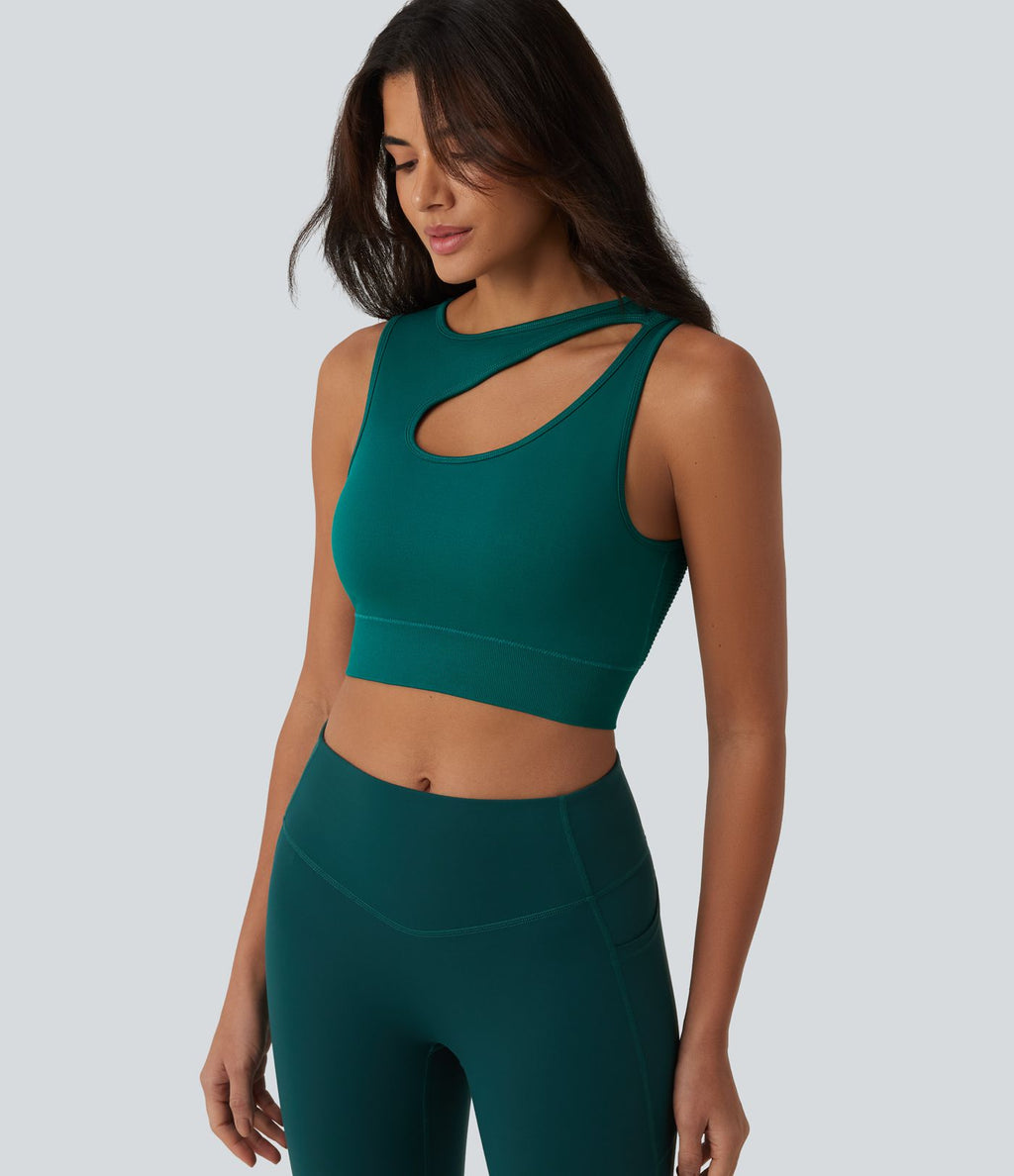 Débardeur de yoga OneForm Seamless Flow à découpes avec brassière intégrée
