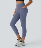 Legging corsaire d'entraînement gainant galbant taille haute avec effet scrunch et poches Halara UltraSculpt™