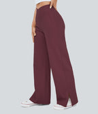 Pantalon yoga large croisé avec ourlet et poches DayStretch - Smile