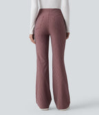Pantalon de travail Halara Flex™ évasé à rayures, taille haute, avec poches