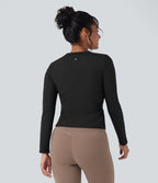 Haut de sport yoga SoftlyZero™ Plush manches longues froncé