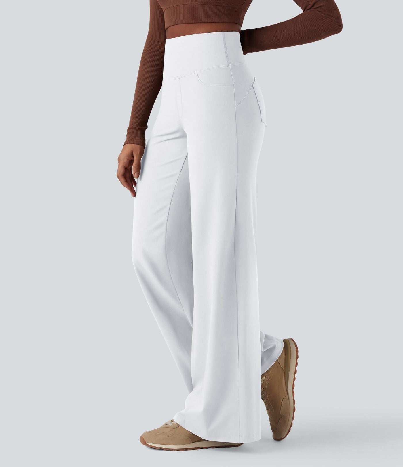 Pantalon yoga large gainant taille haute DayStretch avec poches