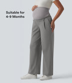 Pantalon tailleur de grossesse Halara Flex™ DayStretch coupe droite taille super haute avec poches