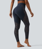 Legging yoga 7/8 Halara UltraSculpt™ gainant taille haute avec dentelle contrastante et poche