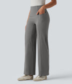 Pantalon bootcut décontracté DayStretch gainant taille haute avec poches