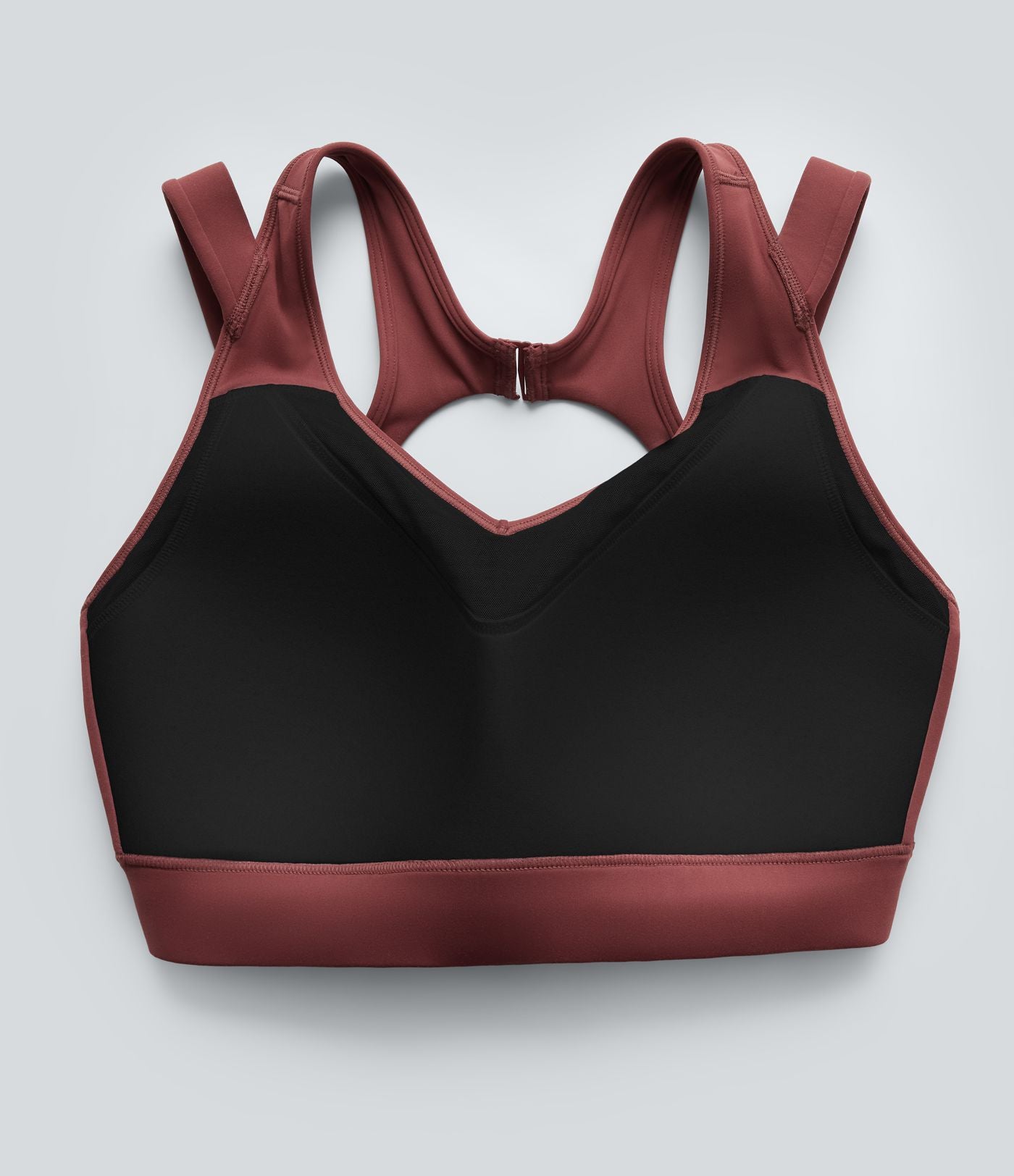 Brassière de sport de running maintien fort col V dos nu avec boucle ajustable et coussinets non amovibles