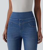 Jean Halara Flex™ taille haute évasé slim décontracté avec poches