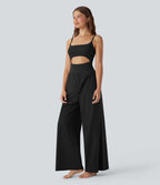 Combinaison yoga Breezeful™ dos nu à découpes séchage rapide avec poches latérales - Édition Easy Peasy