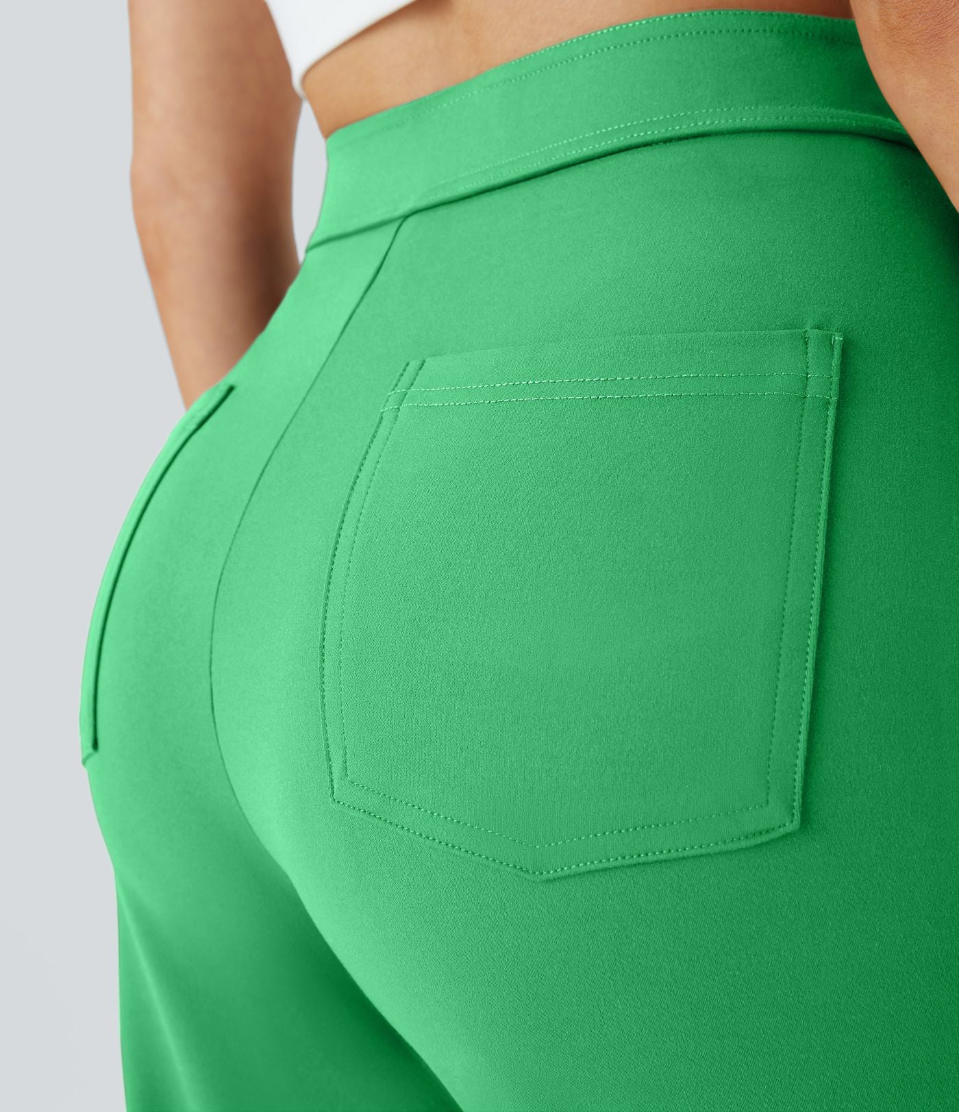 Pantalon taille haute coupe droite DayStretch avec poches
