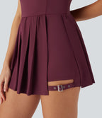 Mini robe Breezeful™ type nuisette plissée 2-en-1 ultra-courte à boucle ajustable, séchage rapide et poche - Easy Peasy