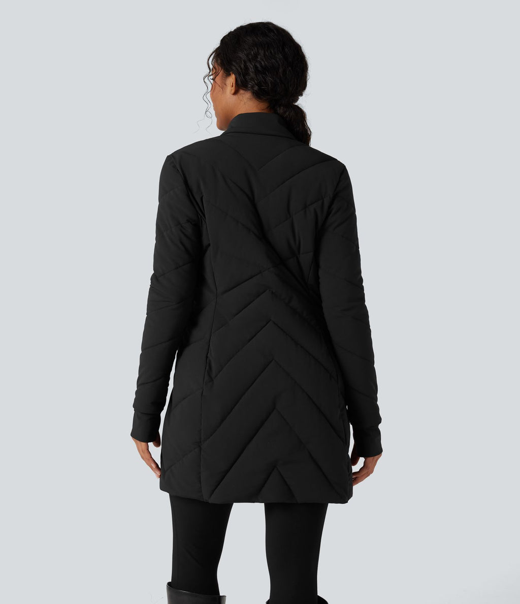 Doudoune PuffFlex col montant double zip avec passants pouces avec poches