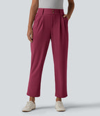 Halara Flex™ Pantalon tailleur fuselé taille haute en tissu gaufré avec poches