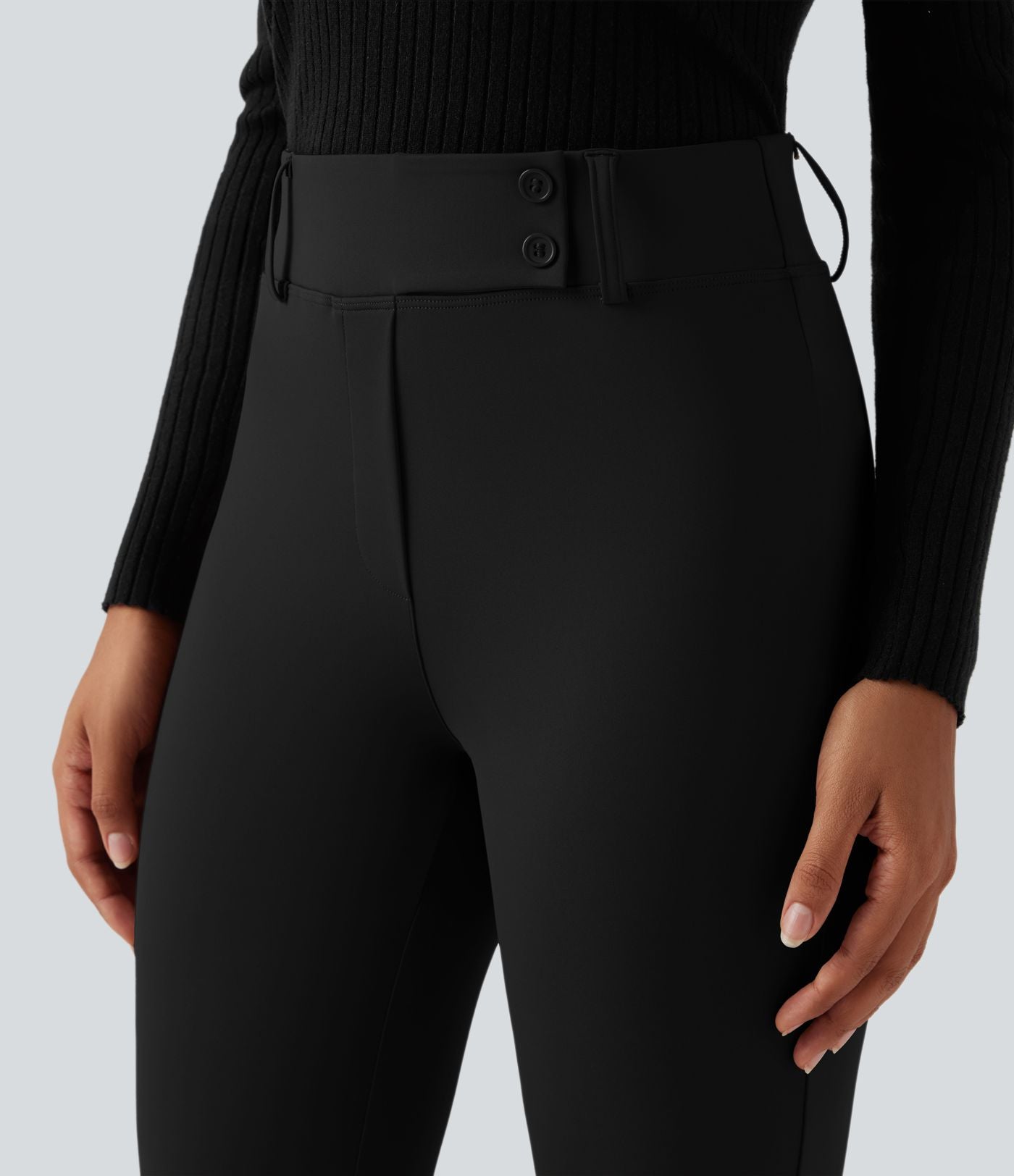 Pantalon tailleur évasé taille haute avec poches Halara Flex™