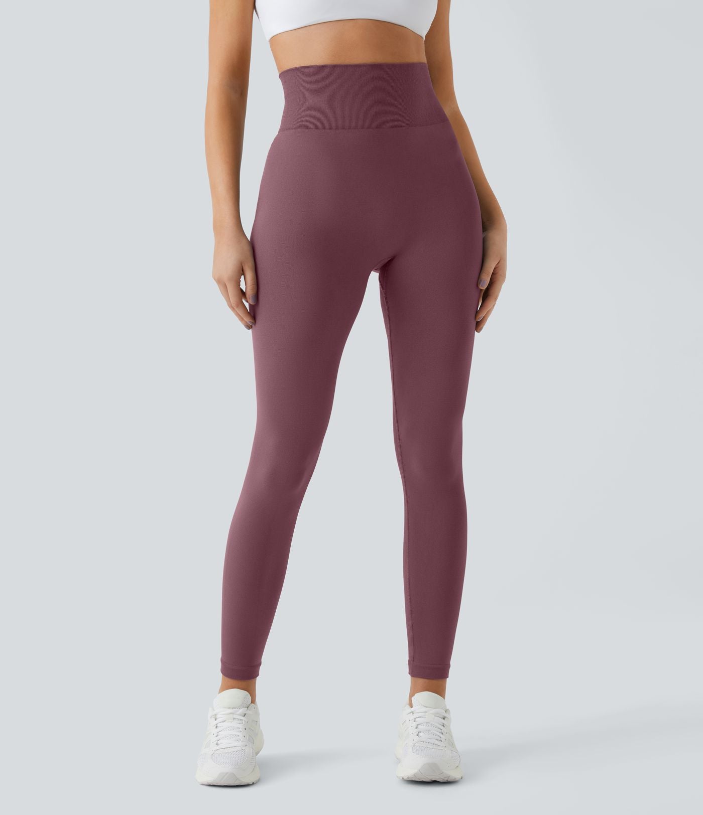 Legging taille haute froncé uni sans couture OneForm Seamless Flow