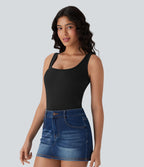 Body casual côtelé col U bretelles jambe ajustables - Easy Peasy