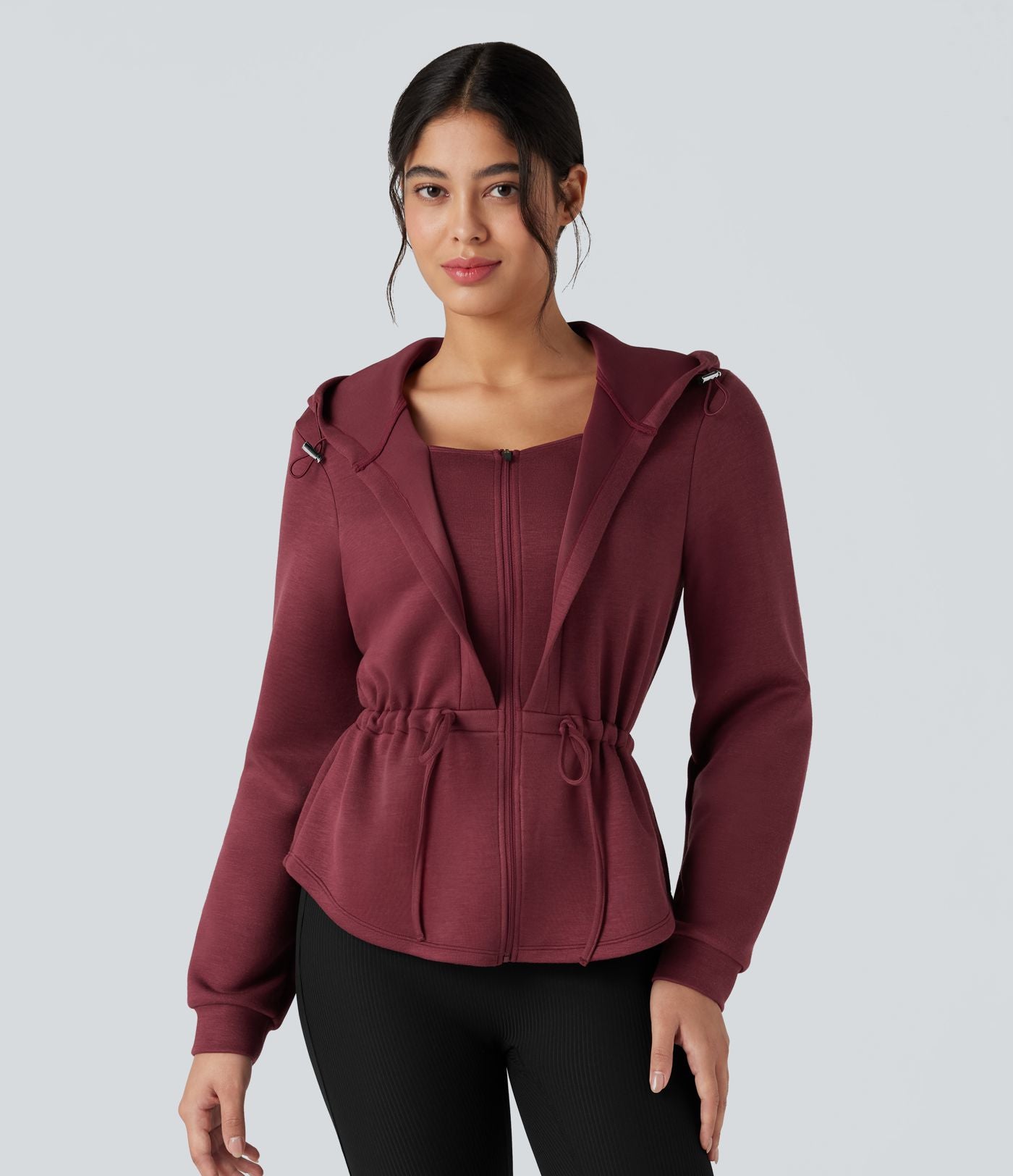 Veste de sport SpacerTek™ à capuche, manches longues, ourlet arrondi