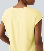 T-shirt casual col V manches courtes