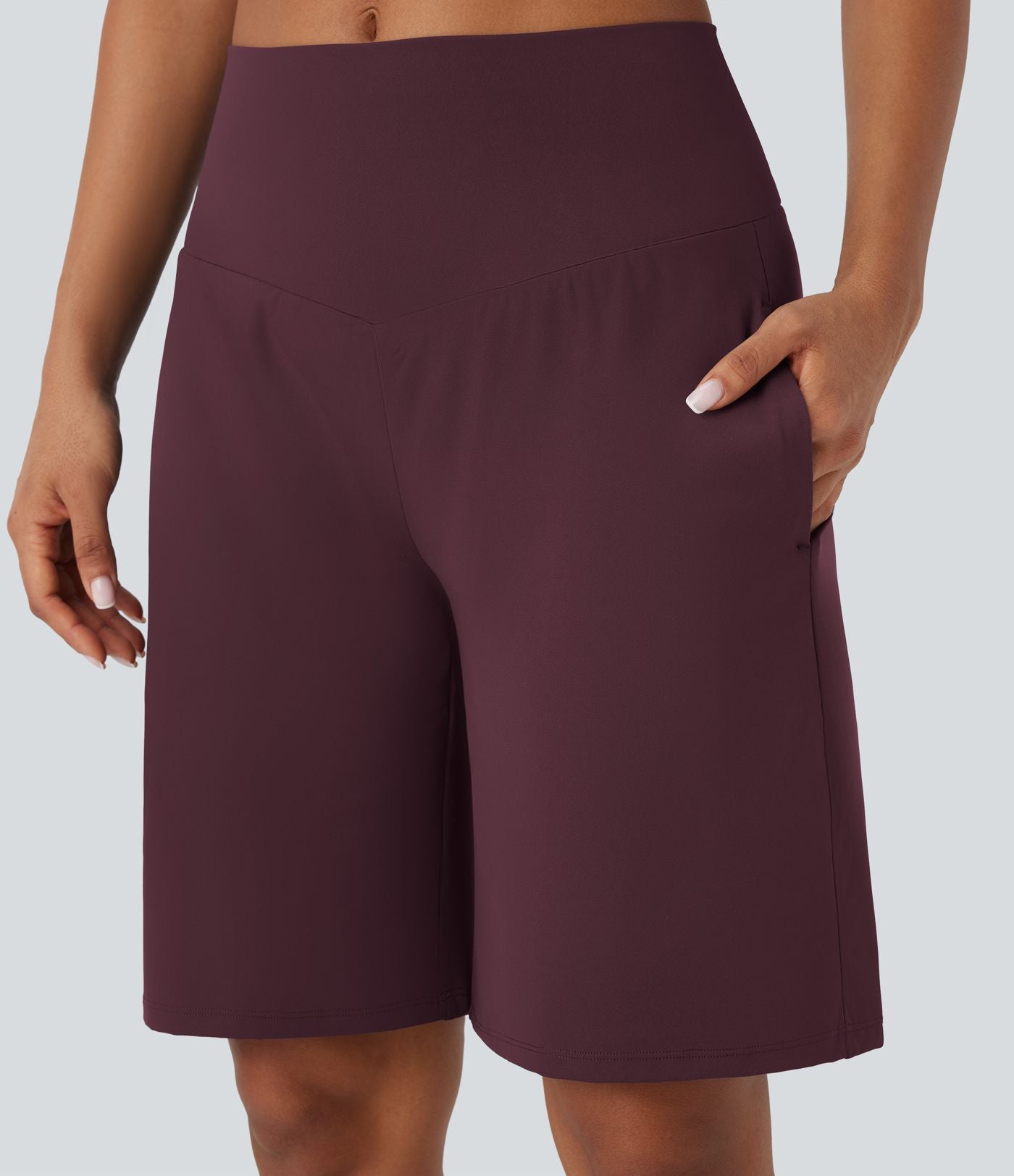 Bermuda SoftlyZero™ Airy de yoga taille haute avec poches multiples et effet frais InstantCool