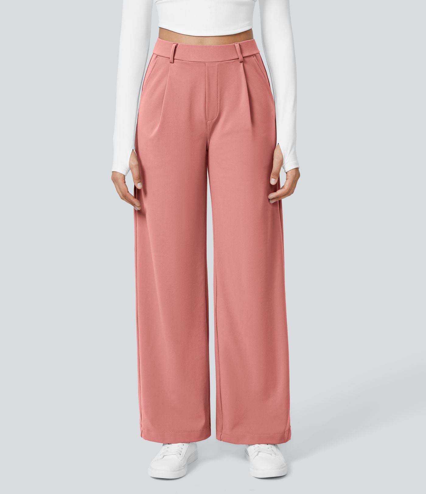 Pantalon tailleur Halara Flex™ DayStretch coupe droite taille haute avec poches