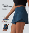 Short de yoga SoftlyZero™ Airy 2-en-1 taille haute gainant ourlet arrondi effet frais InstantCool 7,5 cm avec poches