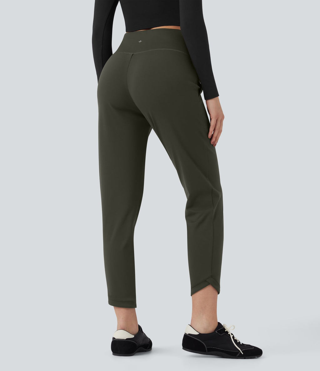 Pantalon fuselé croisé taille haute DayStretch avec poches