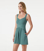 Robe mini fluide décontractée, brassière intégrée, à poches