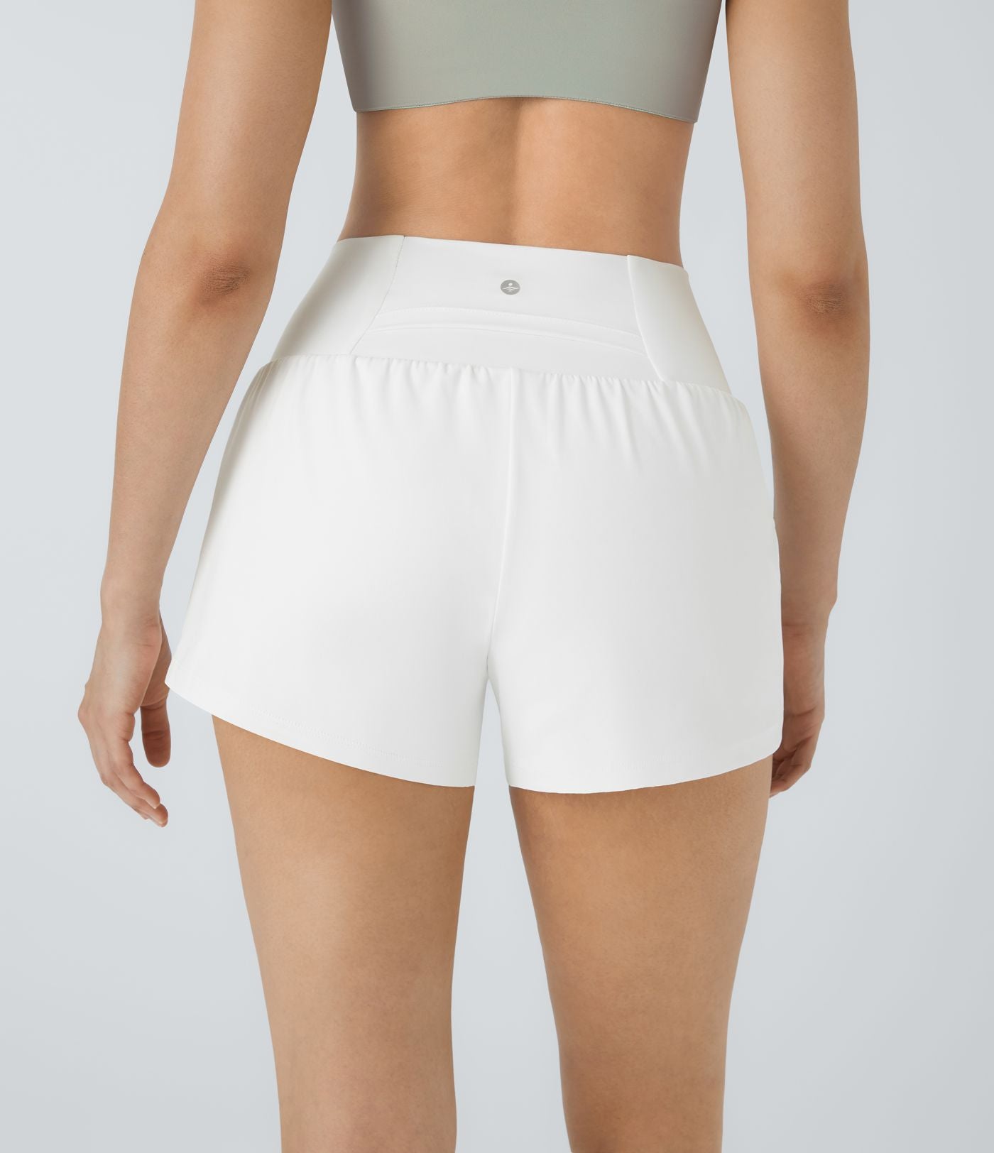 Short 7,5cm Yoga 2 en 1 Super Taille Haute Poches Arrière Poches Cachées Latérales