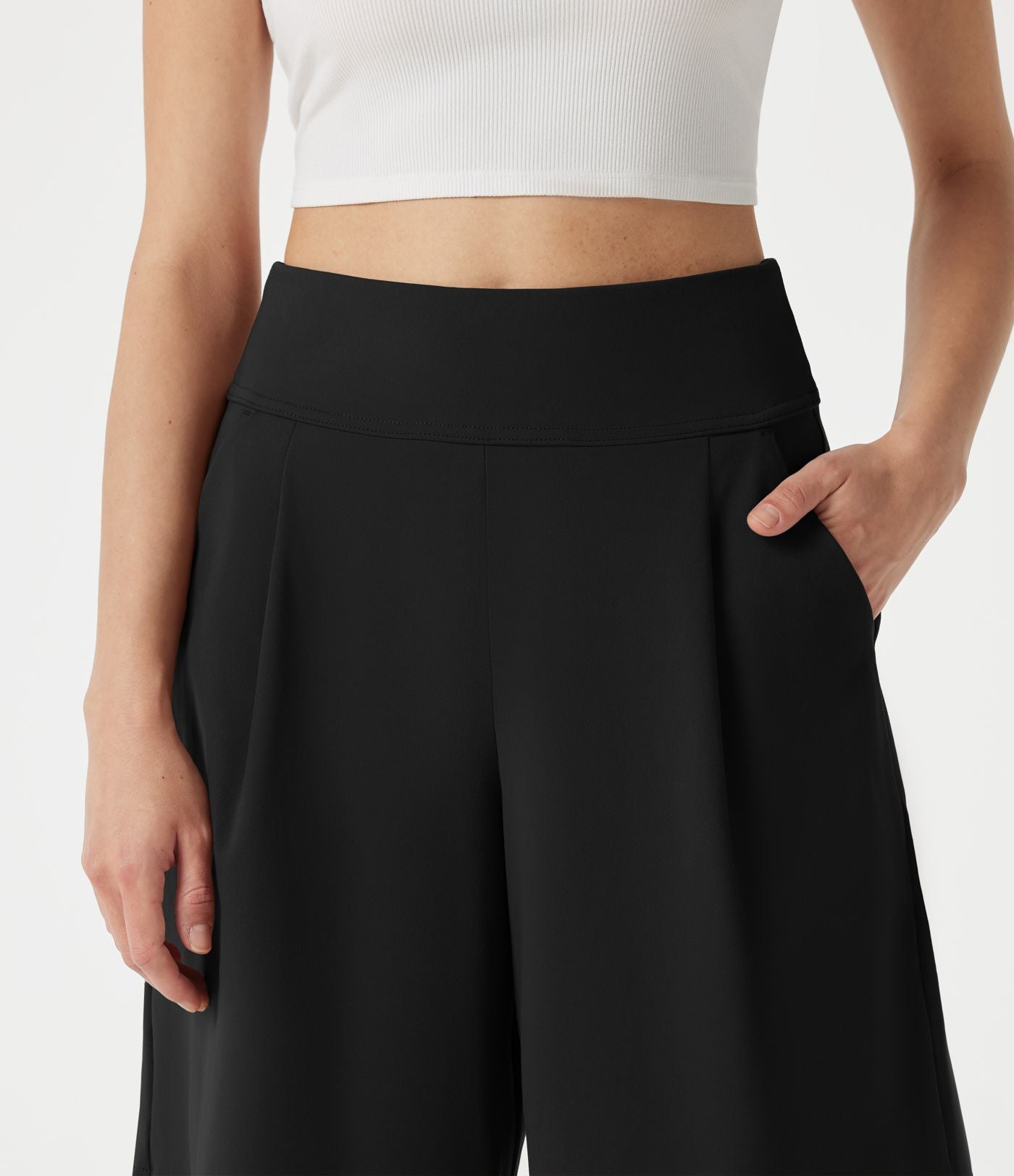 Short tailleur baggy DayStretch taille haute 22,5 cm avec poches