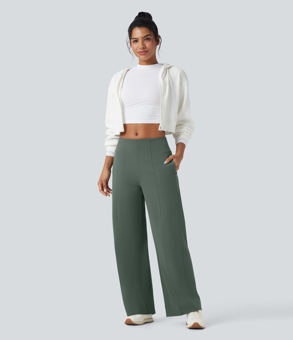 Pantalon large taille moyenne DayStretch avec poches