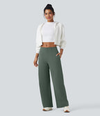 Pantalon large taille moyenne DayStretch avec poches