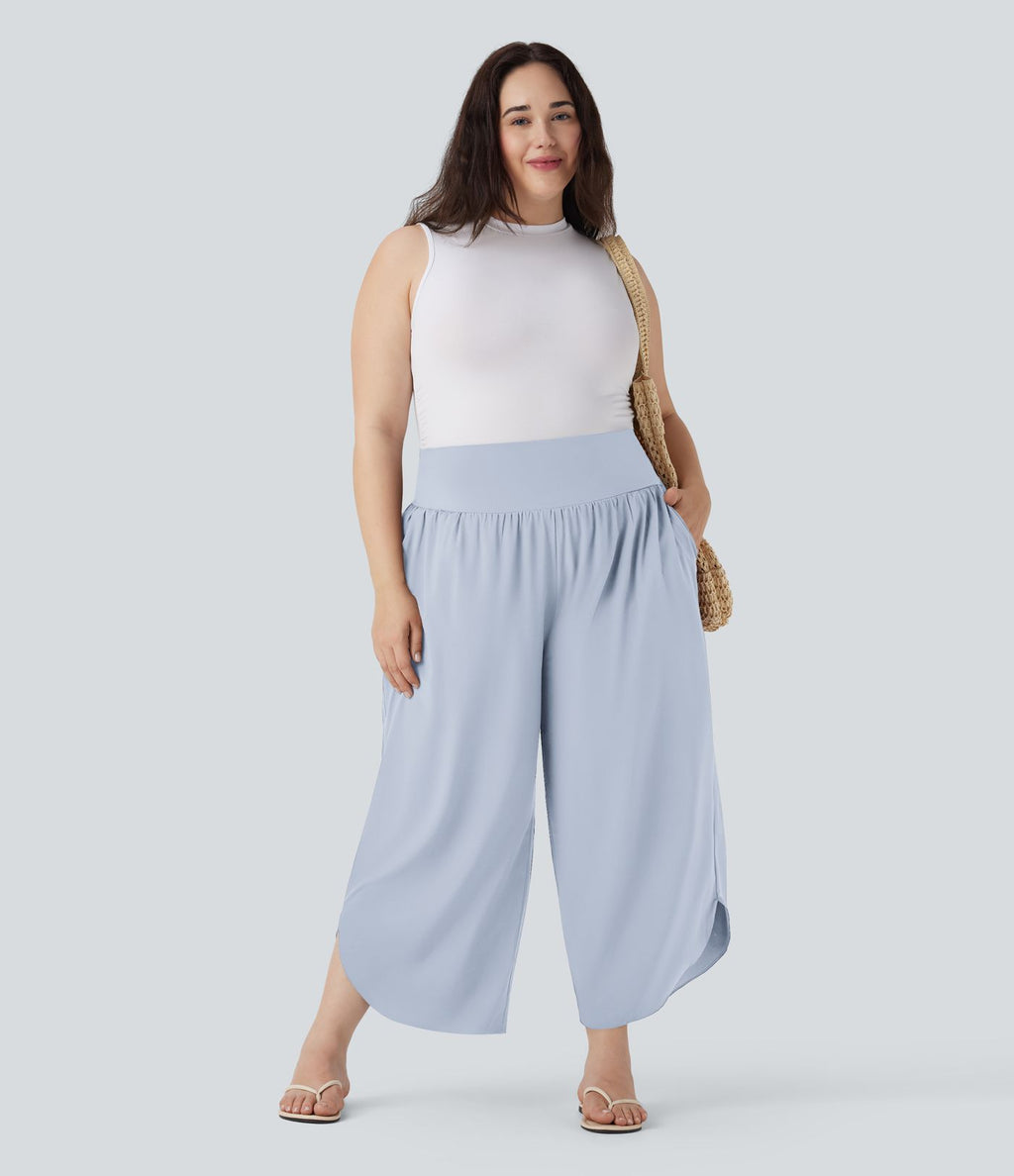 Pantalon tailleur gainant taille haute avec poches Halara Flex™