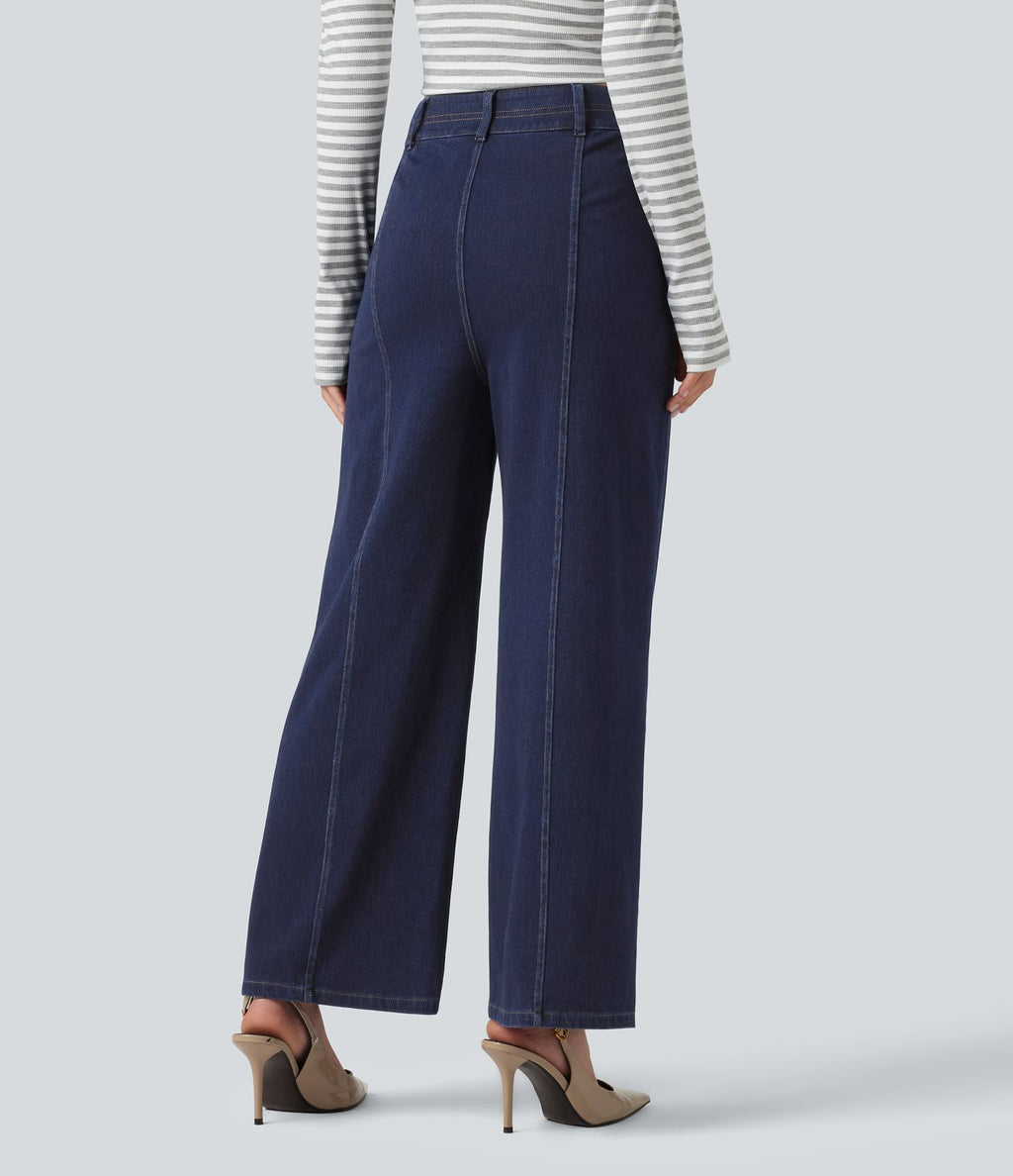 Jean large casual Halara Flex™ taille haute à poches