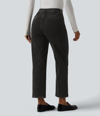 Halara Flex™ Jean droit casual 7/8 taille haute avec poches