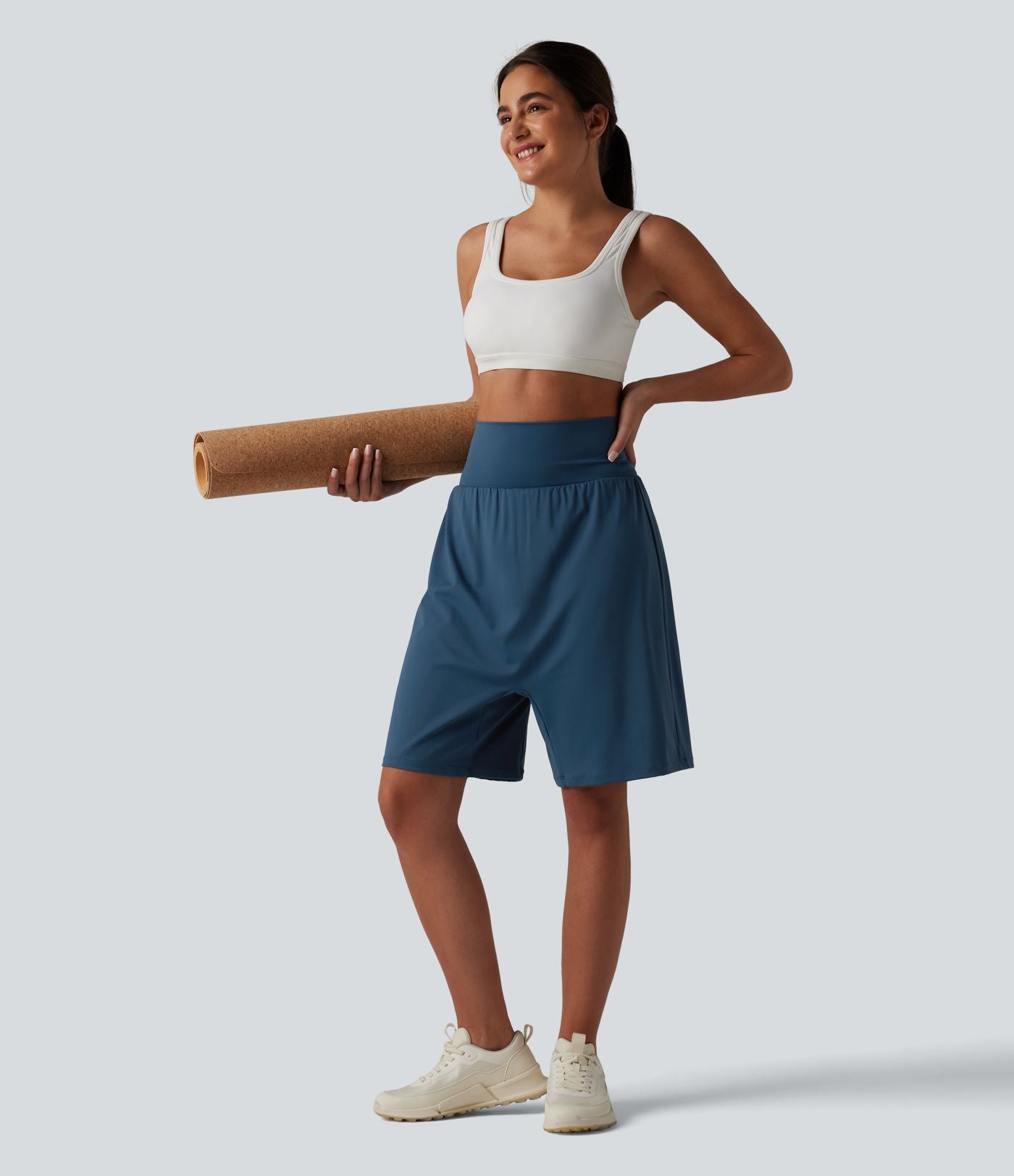 Short harem de yoga SoftlyZero™ Airy 2-en-1 effet frais InstantCool taille haute avec poche