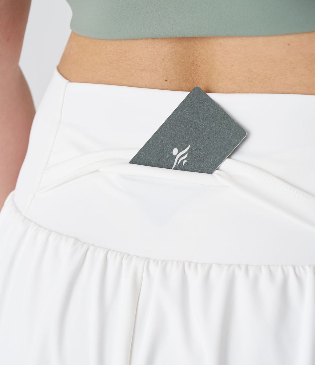 Short Yoga 10cm Plus Longue Taille Ultra Haute 2 en 1 Poche Arrière Poche Cachée Latérale Grande Taille