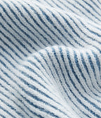 Pull col rond motif rayé bicolore à manches longues