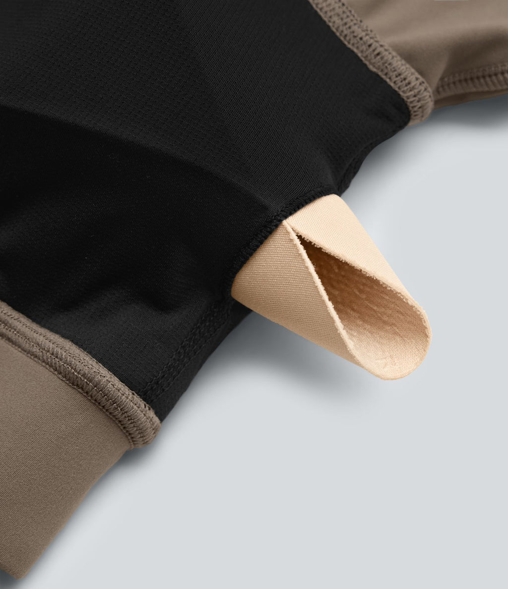 Haut de sport court Halara UltraSculpt™ à col V avec ourlet croisé, manches courtes, coussinets amovibles, bonnets E à G
