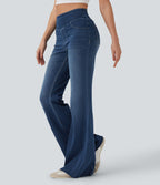 Jean décontracté Halara Flex™ taille mi-haute coupe évasée avec poches