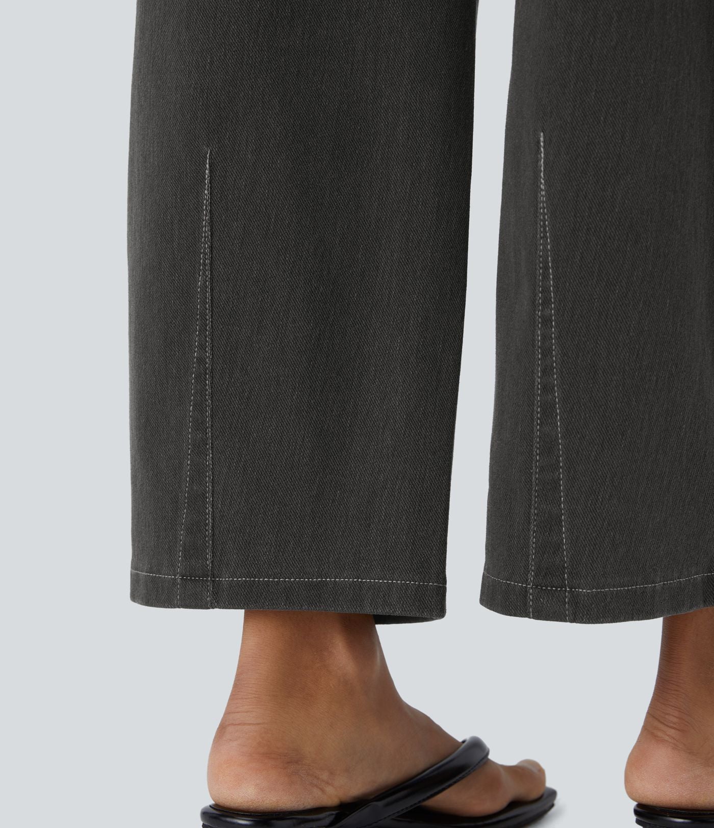 Jean Barrel 7/8 décontracté taille mi-haute avec poches Halara Flex™
