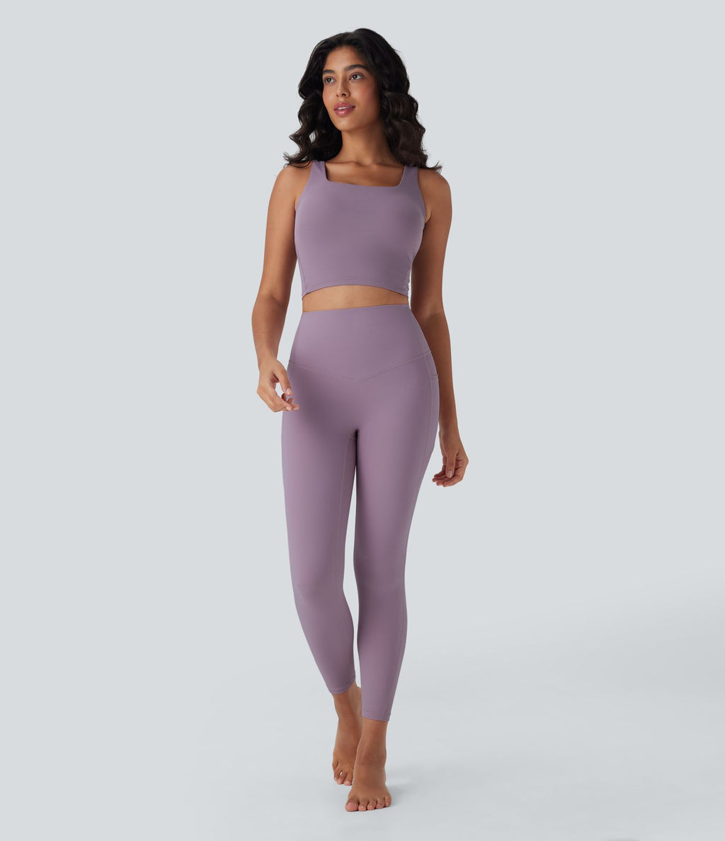 Legging de yoga Halara UltraSculpt™ gainant taille haute effet frais InstantCool et séchage rapide avec poches, protection solaire UPF50+