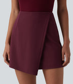 Jupe-short mini tailleur taille haute infroissable longueur rallongée