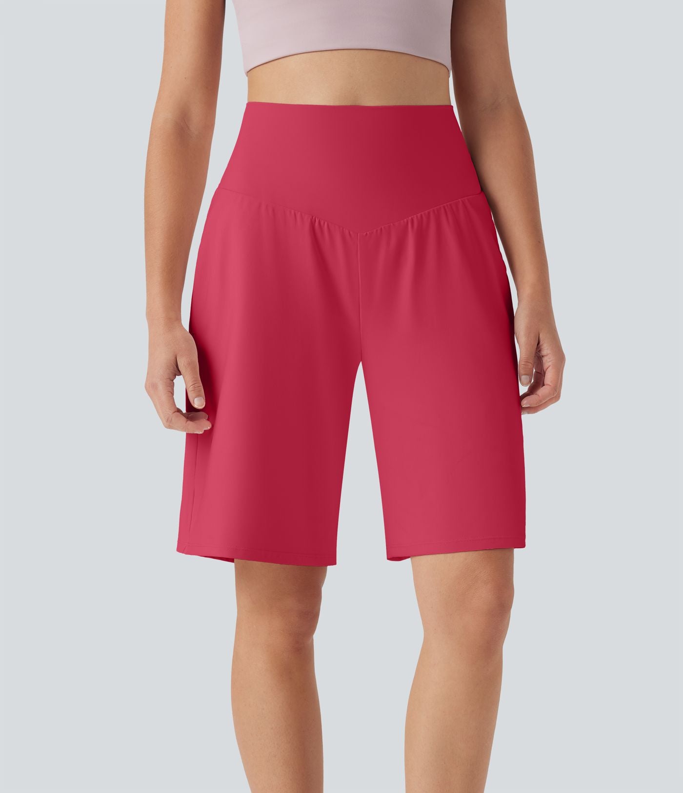 Bermuda SoftlyZero™ Airy de yoga taille haute avec poches multiples et effet frais InstantCool