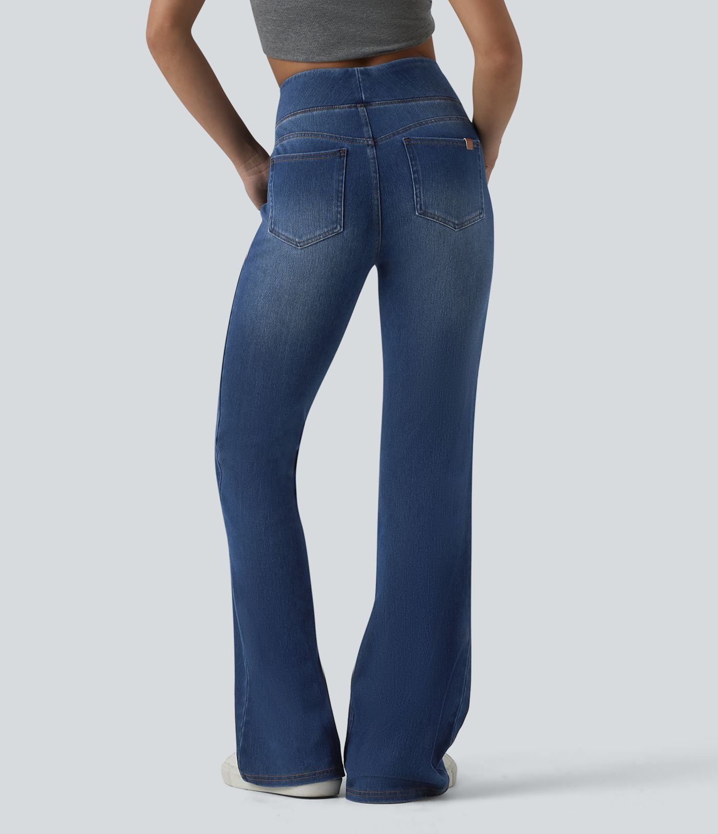 Jean évasé Halara Flex™ gainant casual taille haute avec poches