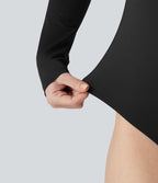 Body casual épaules dénudées à manches longues avec bretelles amovibles et brassière intégrée